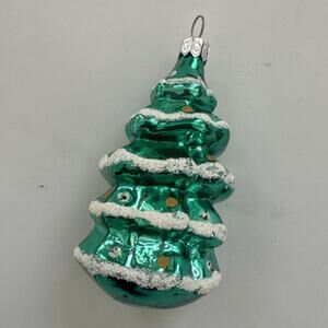 Vintage POLAND Blown Glass Christmas Tree Ornament‎ Olde World Decor Traiditonal